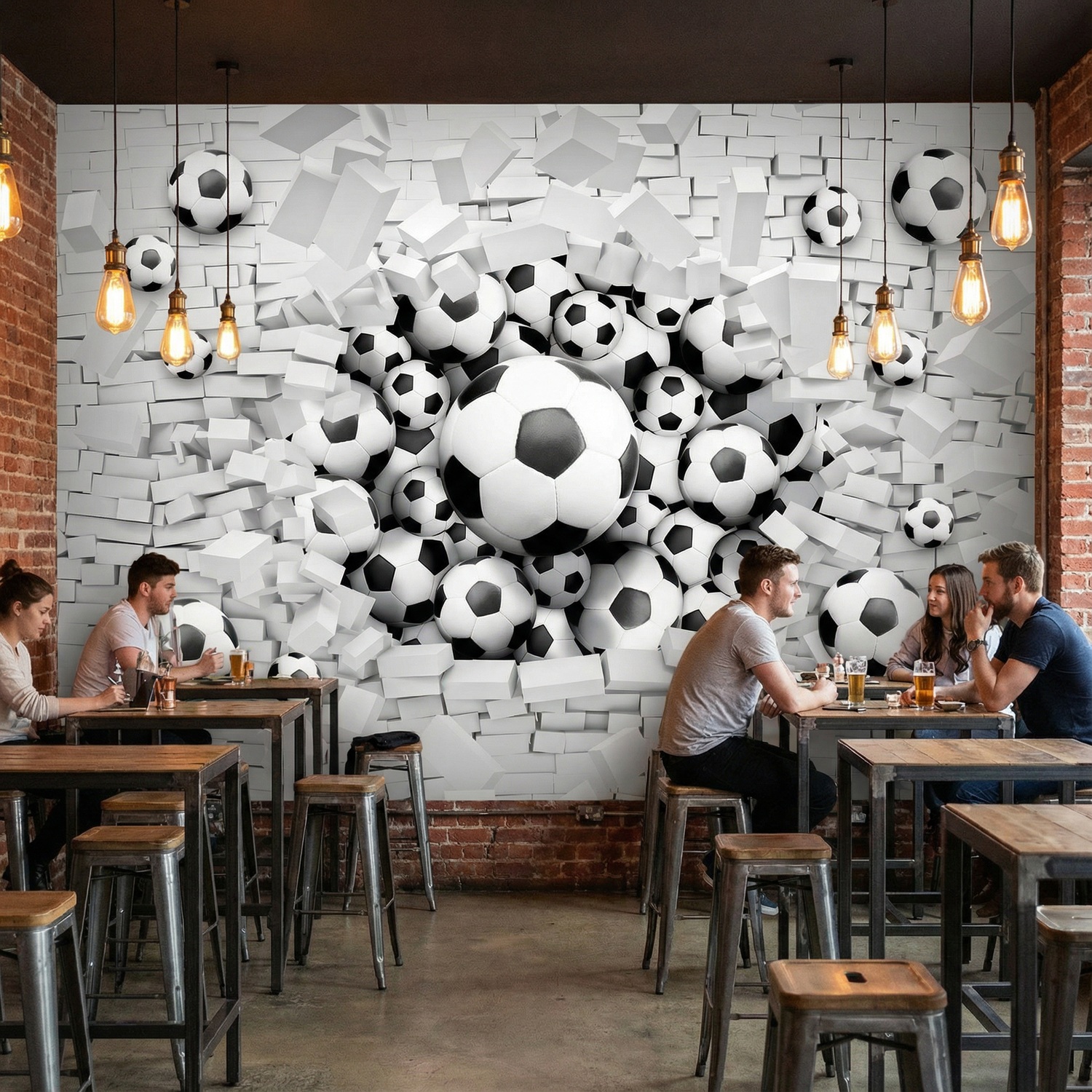 Wall Murals: Football Balls