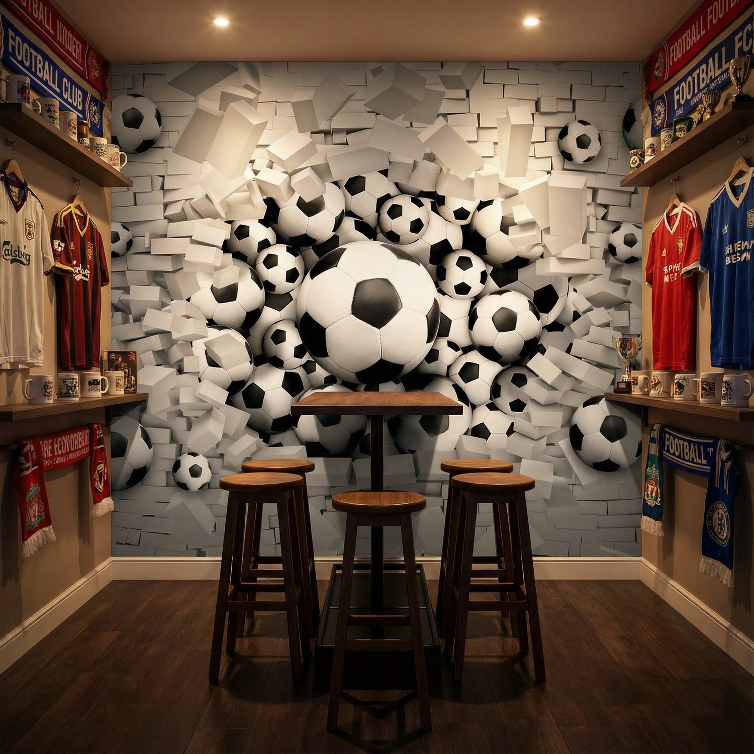 Wall Murals: Football Balls