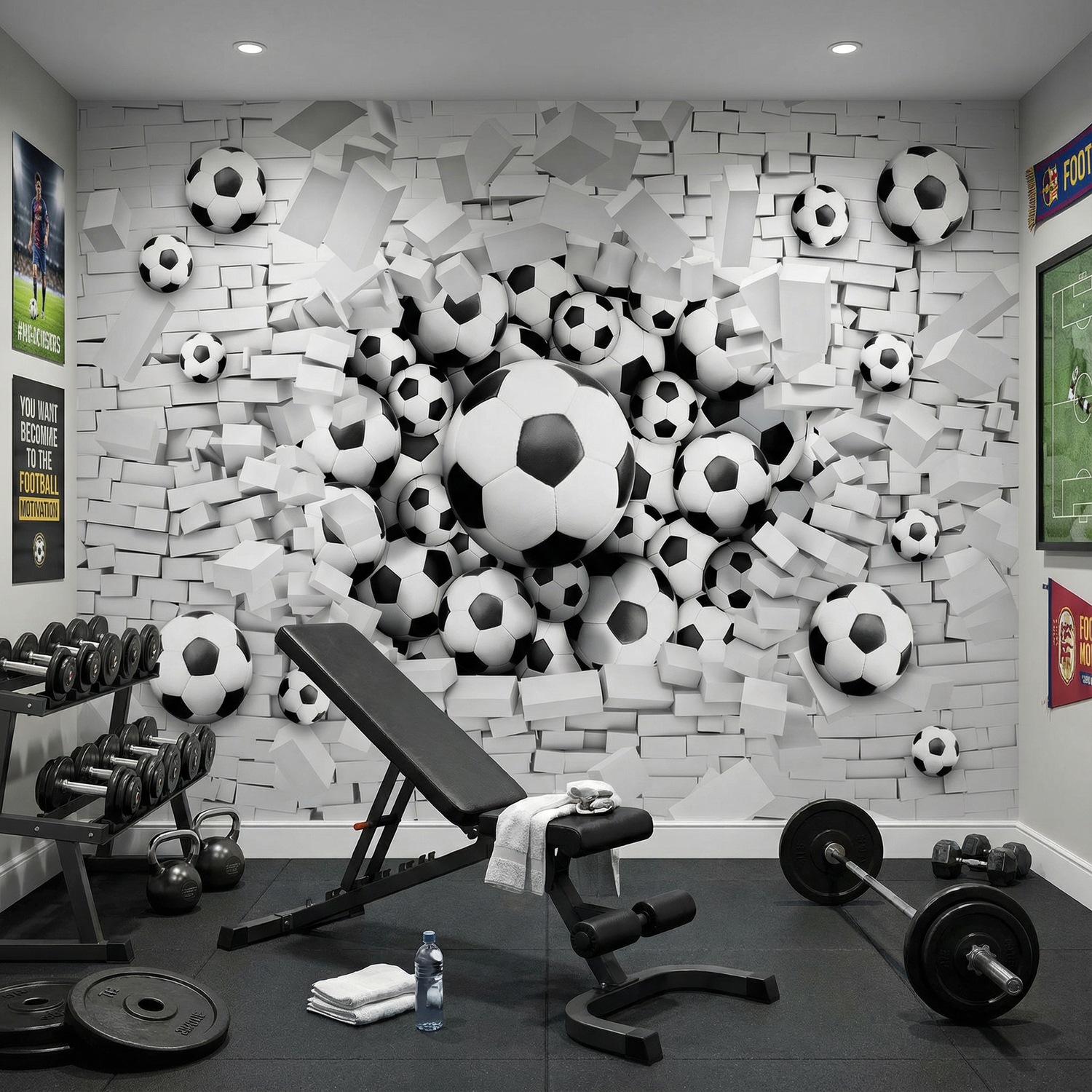 Wall Murals: Football Balls