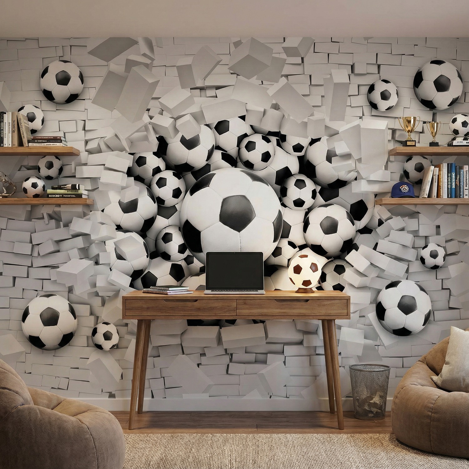 Wall Murals: Football Balls