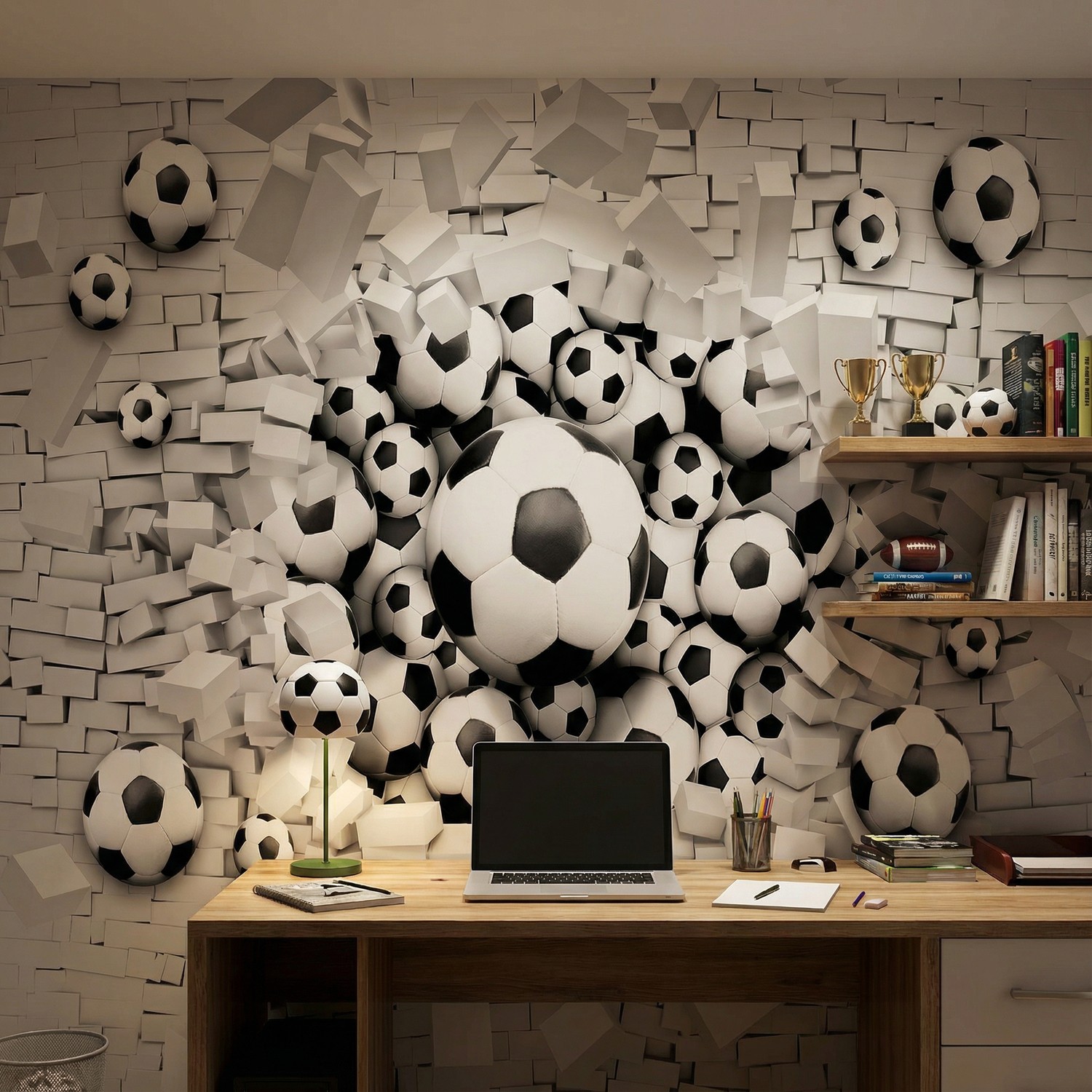 Wall Murals: Football Balls