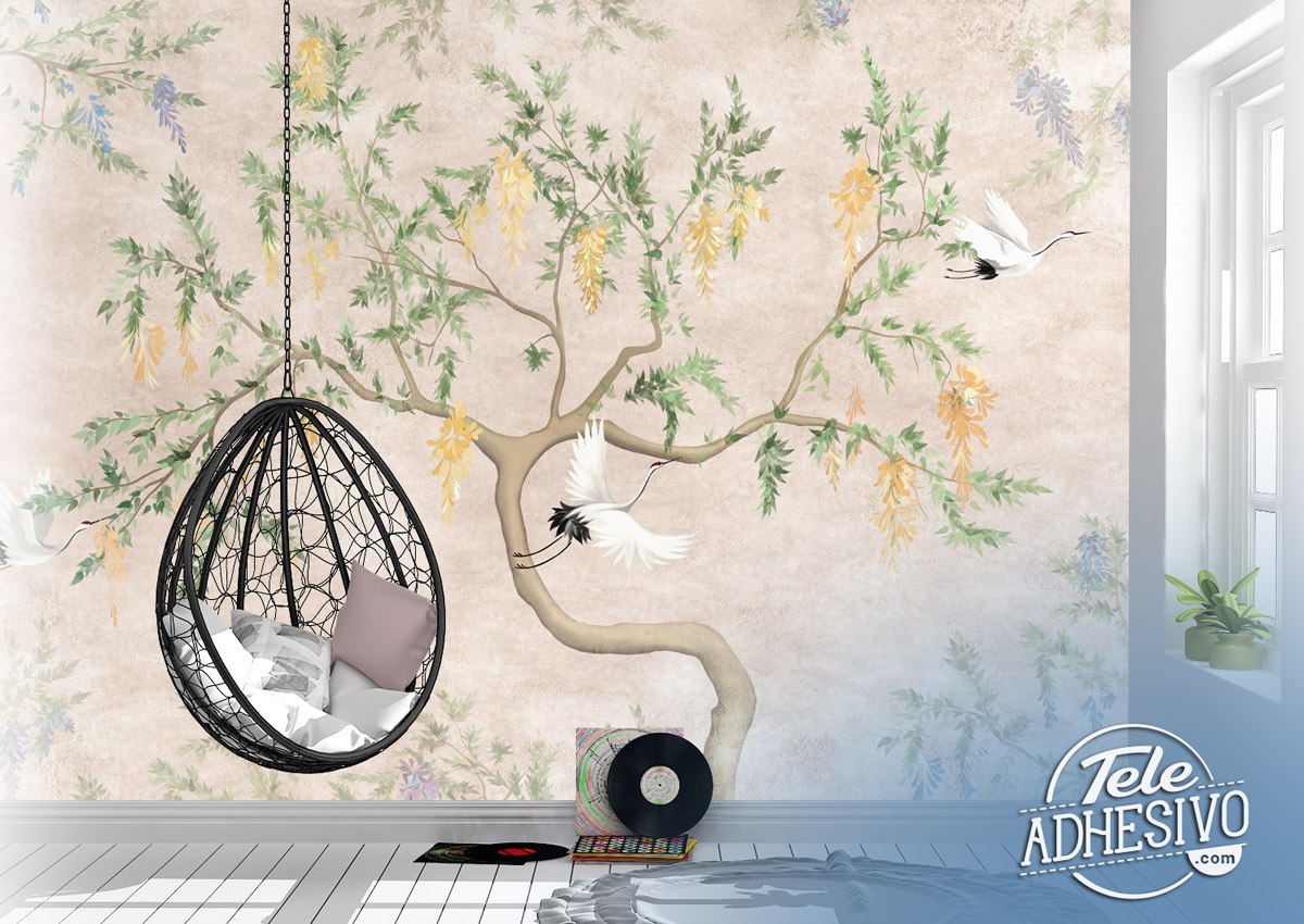 Wall Murals: Tree with Birds