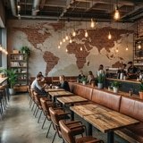 Wall Murals: Brick World Map 16