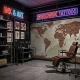 Wall Murals: Brick World Map 17