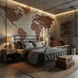 Wall Murals: Brick World Map 5