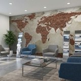 Wall Murals: Brick World Map 9