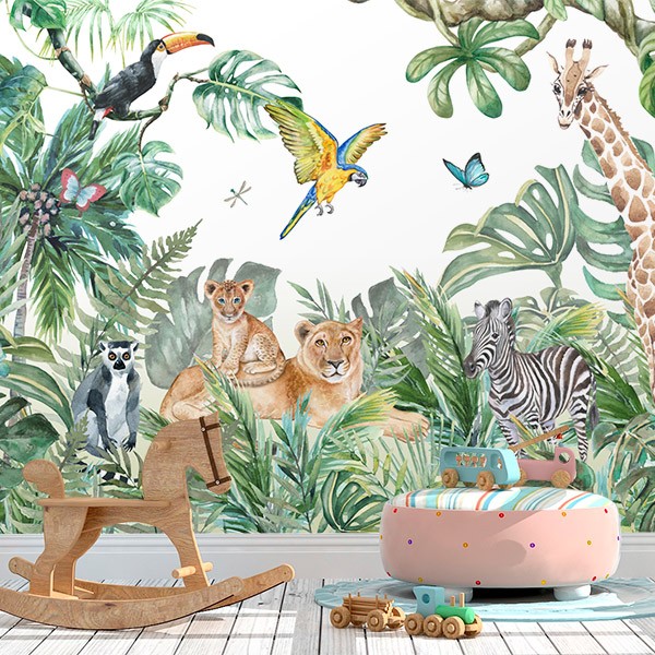 Wall Murals: Animals in Watercolour 