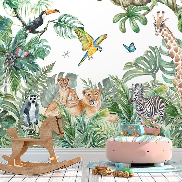 Wall Murals: Animals in Watercolour  0