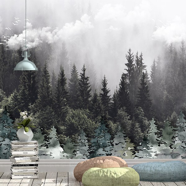 Wall Murals: Trees in the Mist