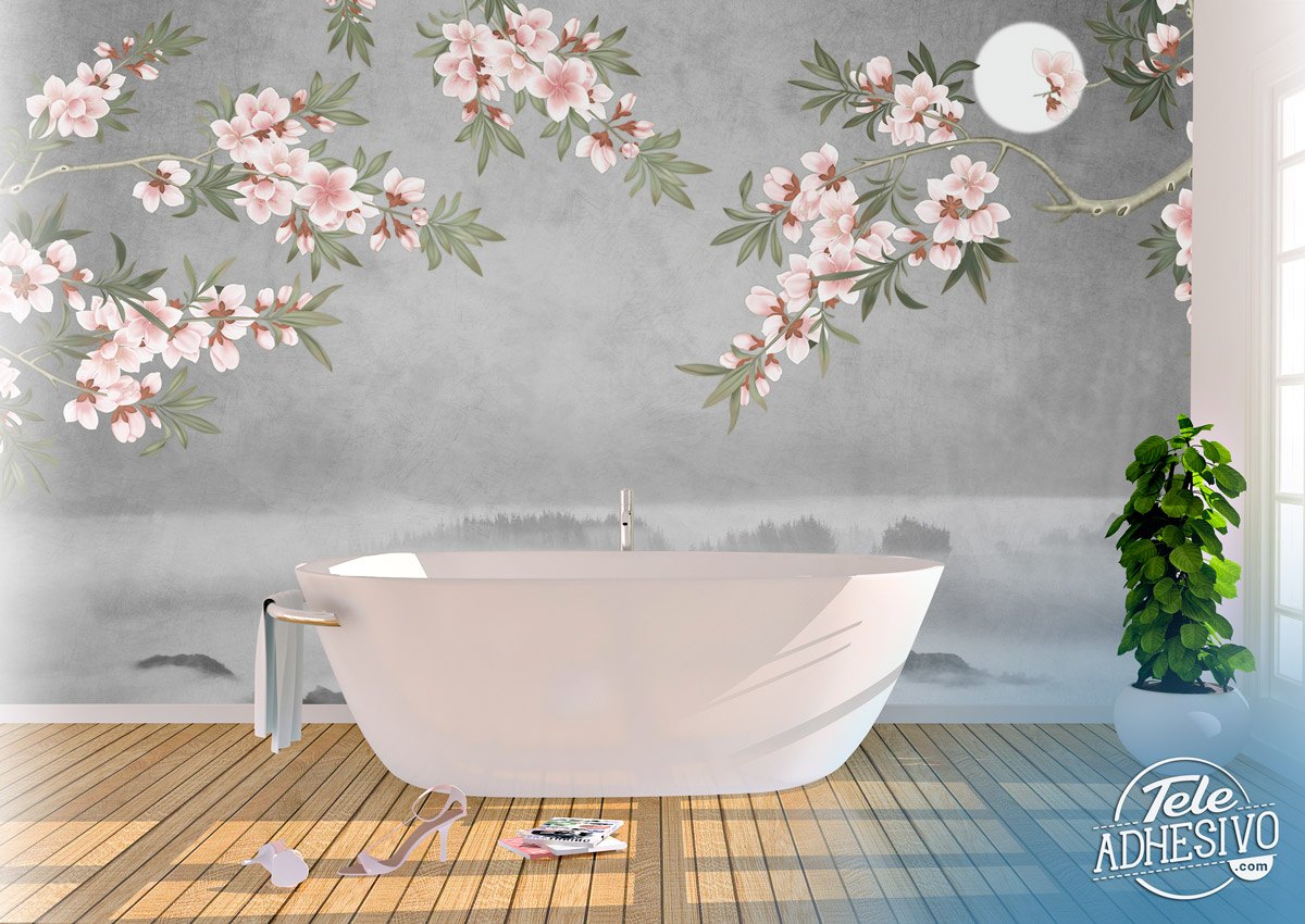 Wall Murals: Almond Blossom in the Night