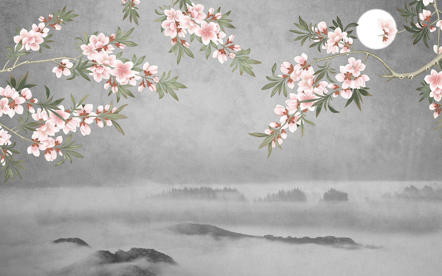 Wall Murals: Almond Blossom in the Night