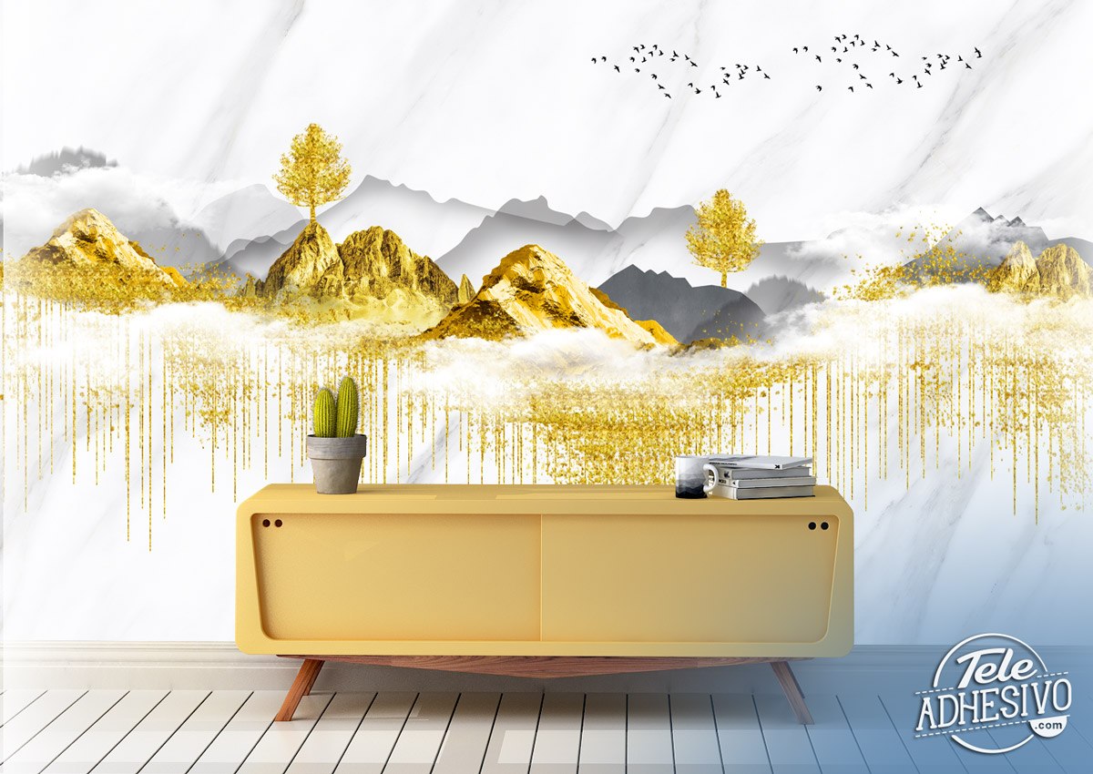 Wall Murals: Golden Landscape