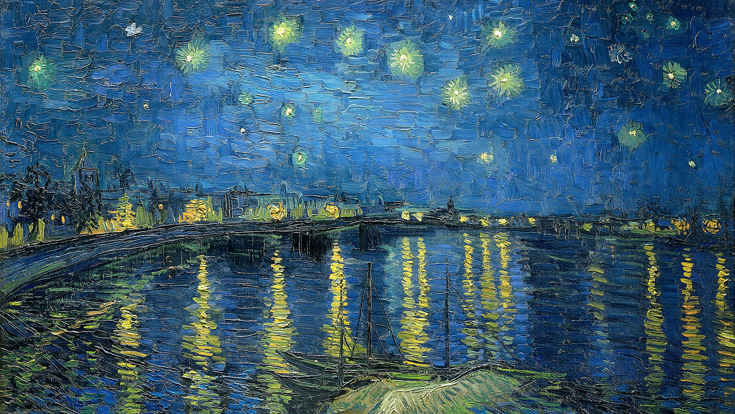 Wall Murals: Starry night over the Rh&ocirc;ne