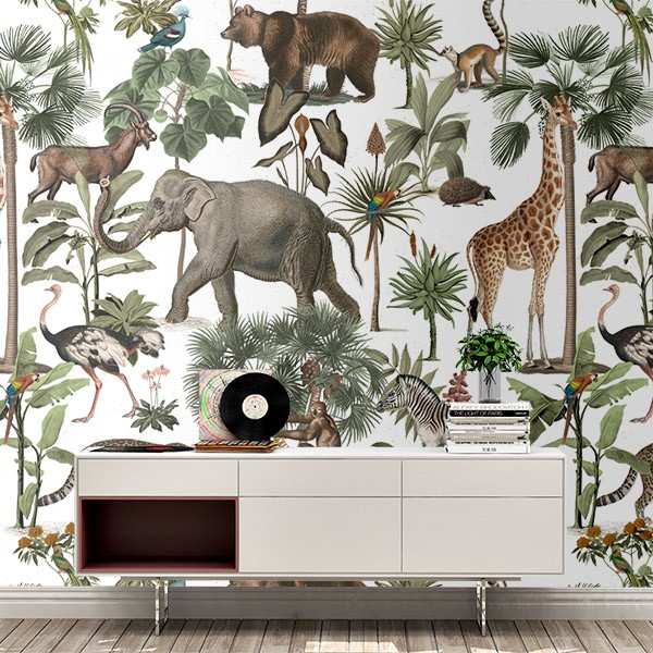 Wall Murals: Collage Animals