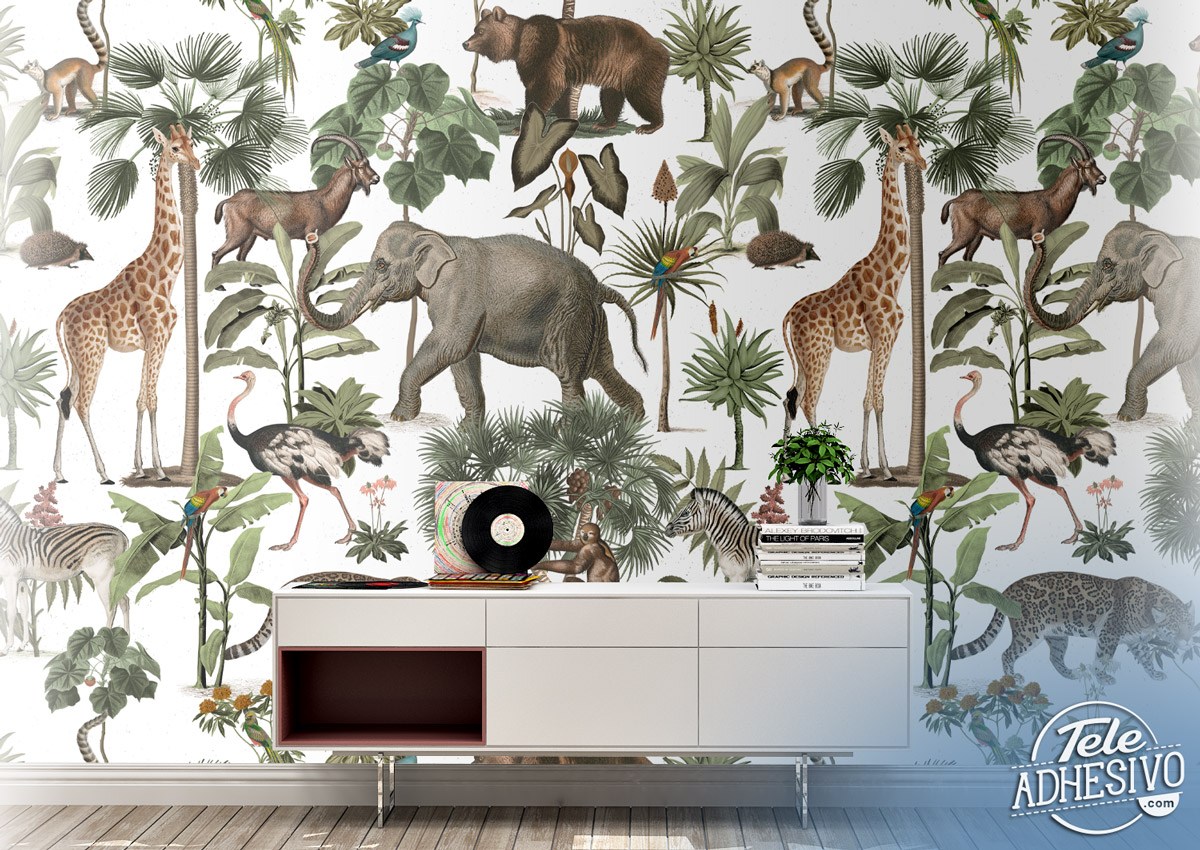 Wall Murals: Collage Animals
