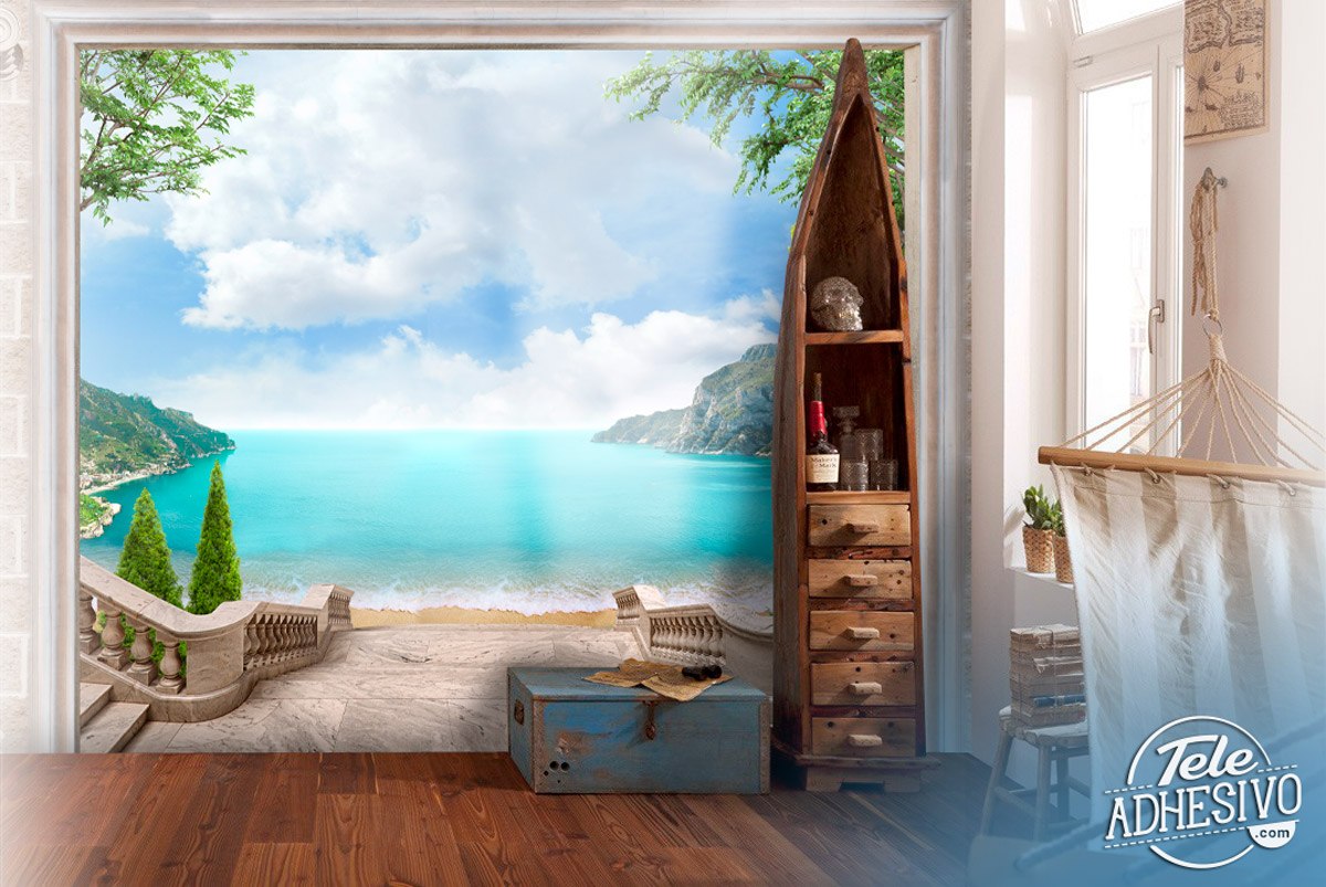 Wall Murals: Stairs to the Beach