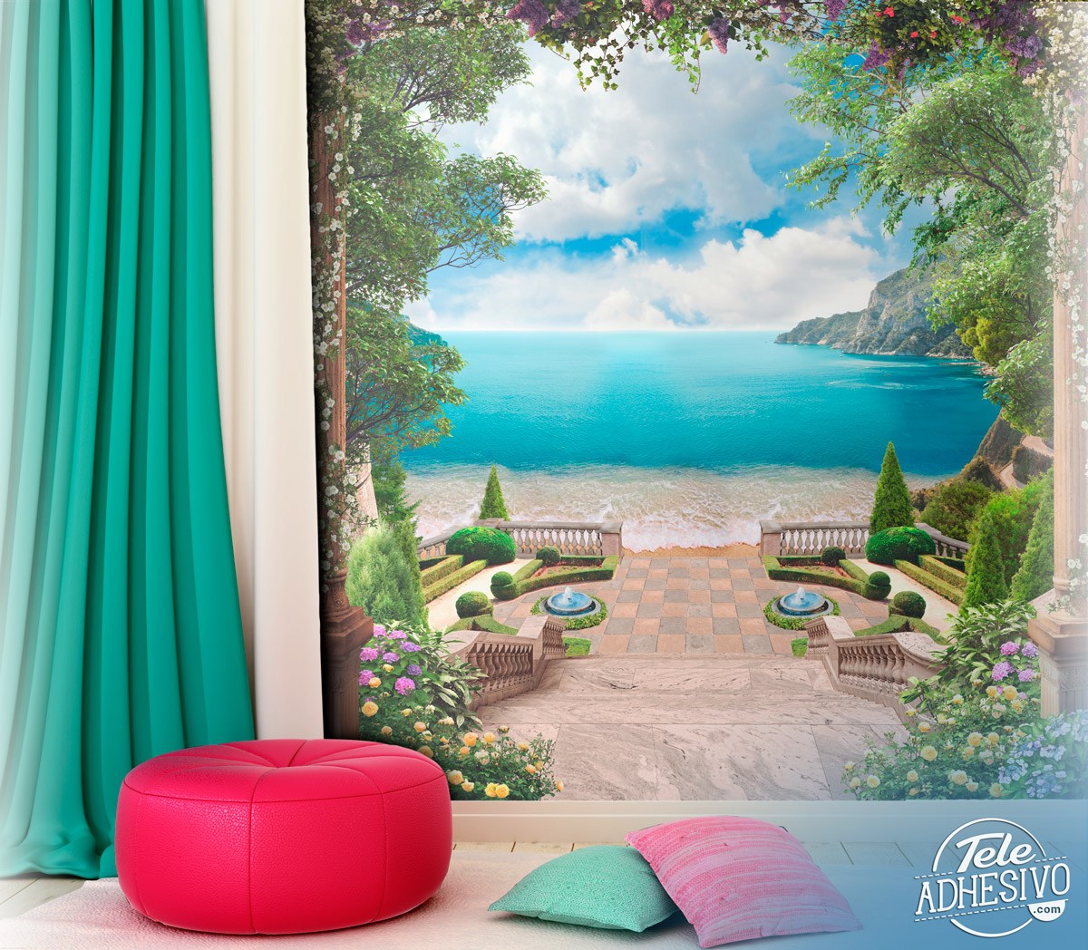 Wall Murals: Mansion on the Beach