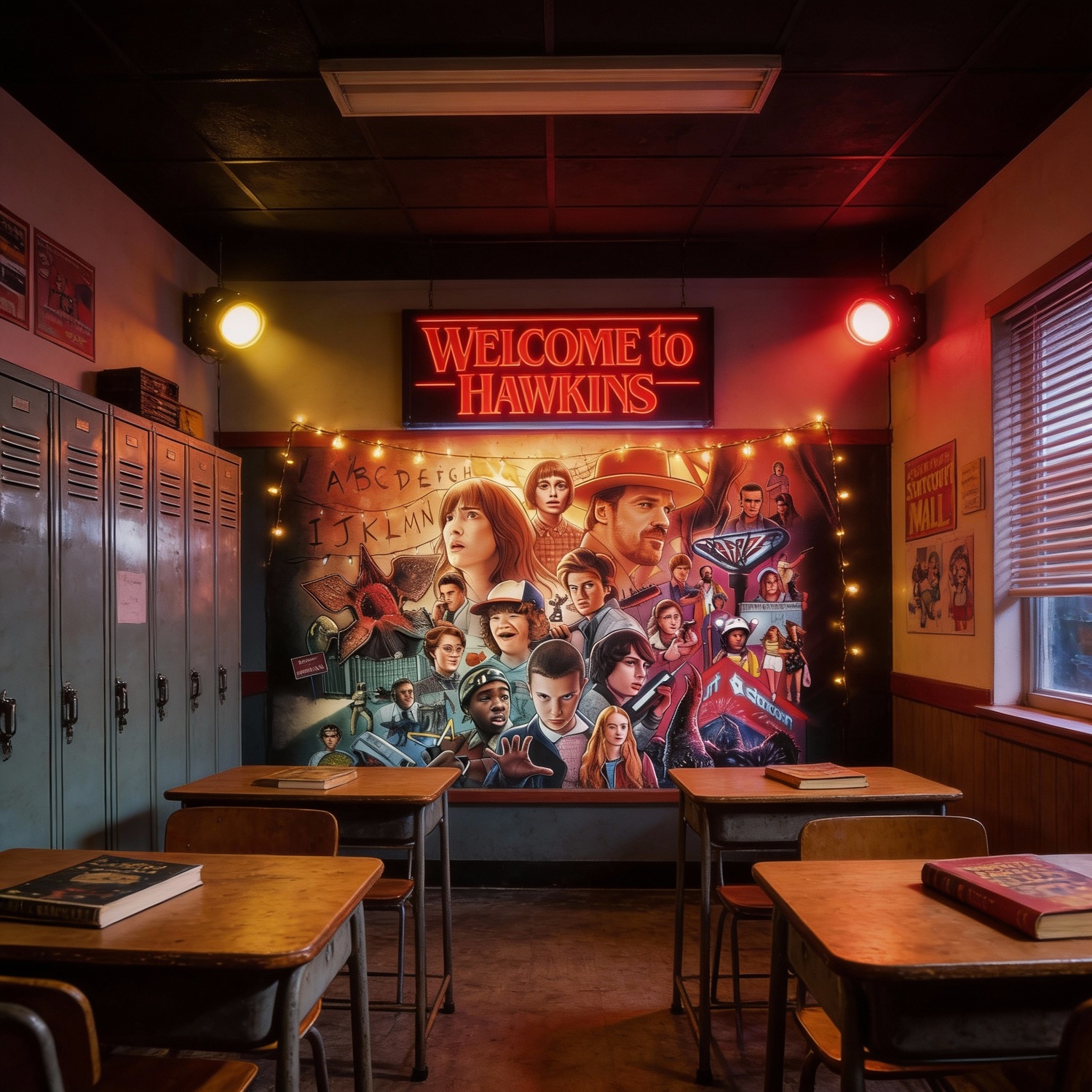 Wall Murals: Stranger Things Drawing