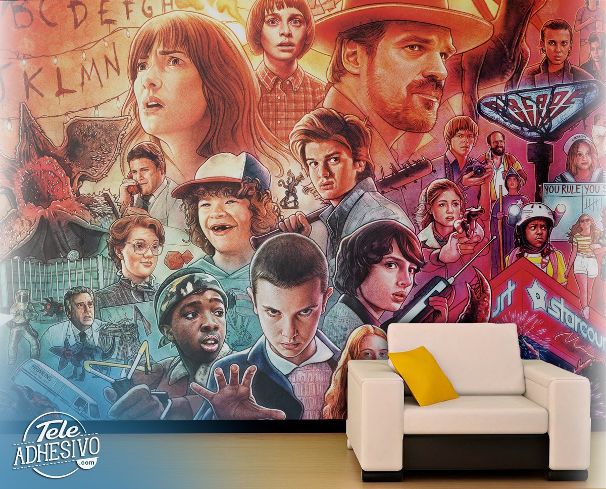 Wall Murals: Stranger Things Drawing