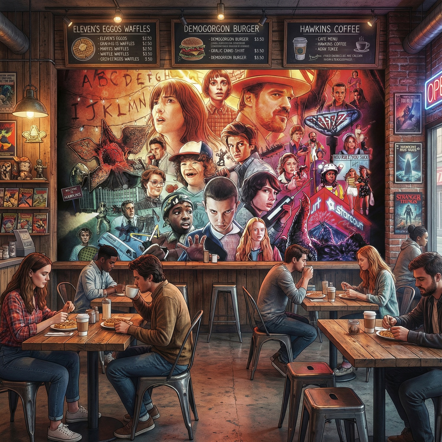 Wall Murals: Stranger Things Drawing