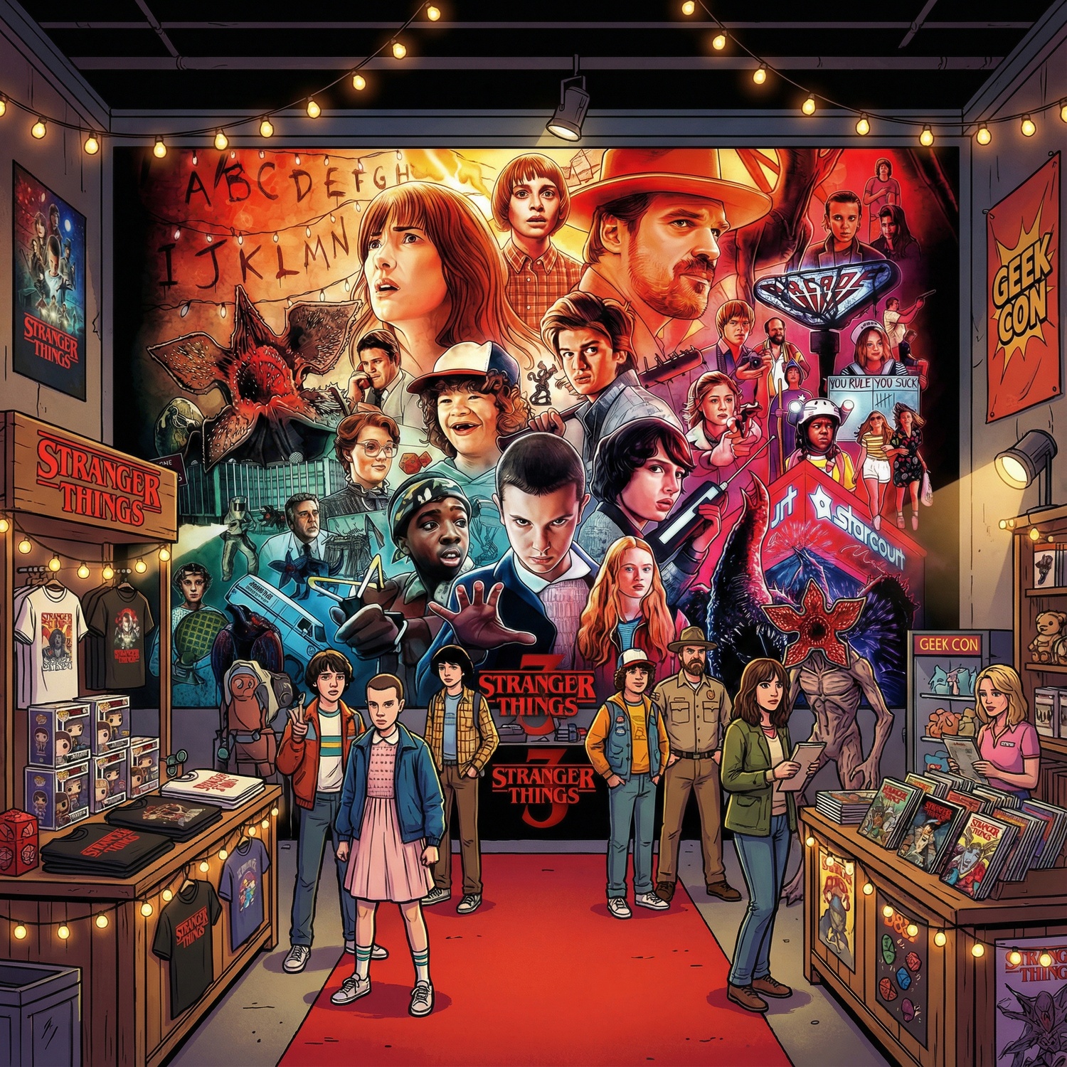 Wall Murals: Stranger Things Drawing