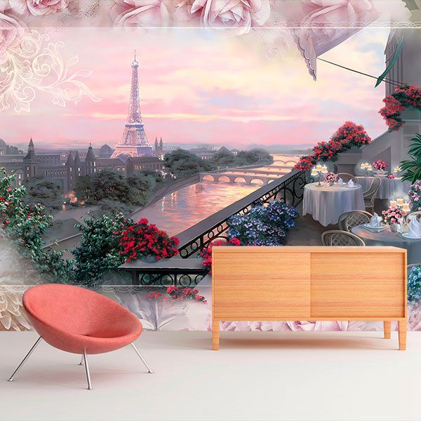 Wall Murals: Terrace in Paris 0