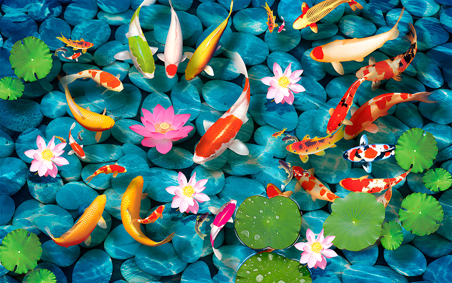 Wall Murals: Fish in the pond