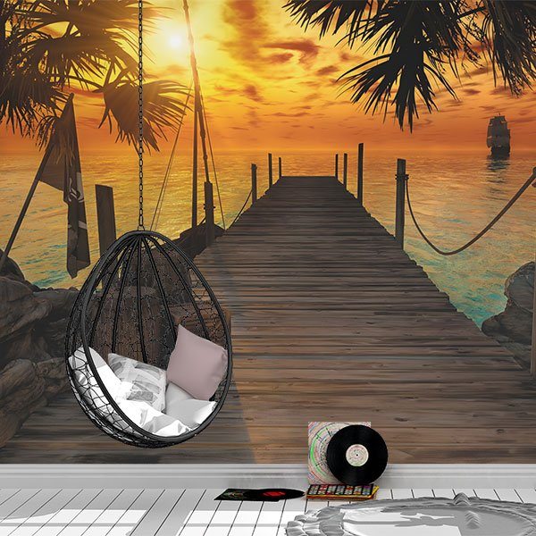 Wall Murals: Pirate dock 0