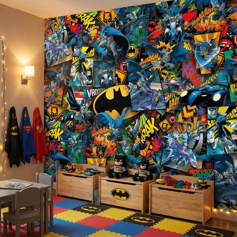 Wall Murals: Batman Comic Wall Mural