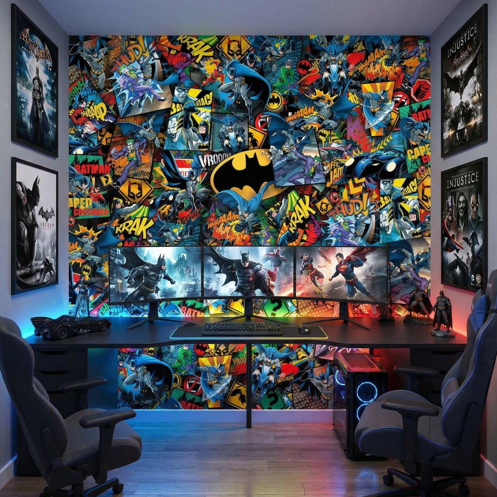 Wall Murals: Batman Comic Wall Mural