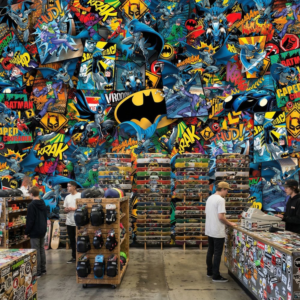 Wall Murals: Batman Comic Wall Mural