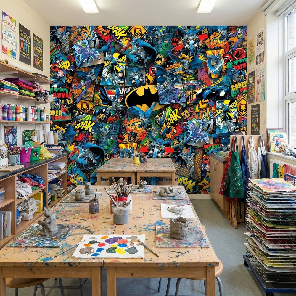 Wall Murals: Batman Comic Wall Mural