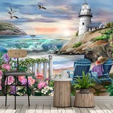 Wall Murals: Garden by the sea 2