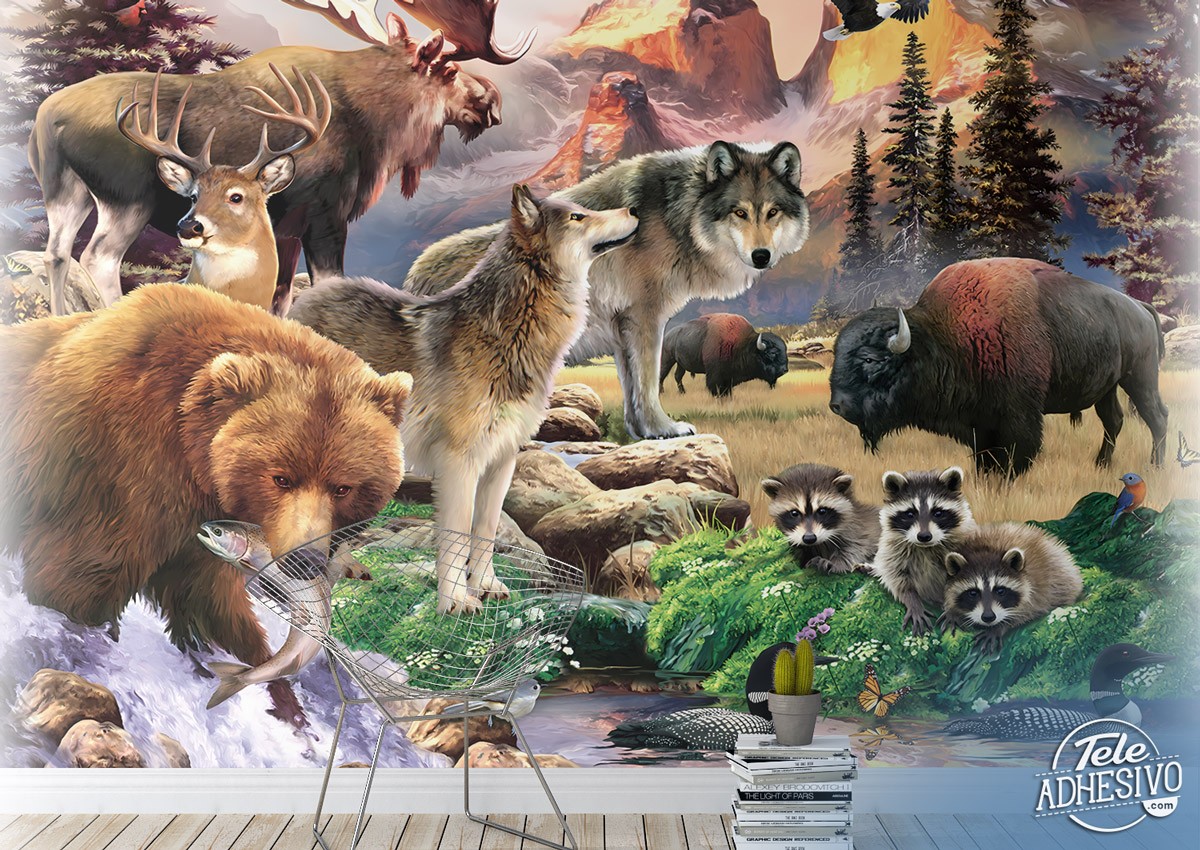 Wall Murals: High mountain fauna