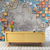 Wall Murals: Coloured tiles and ornaments 2