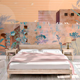 Wall Murals: Houses at sunset 2