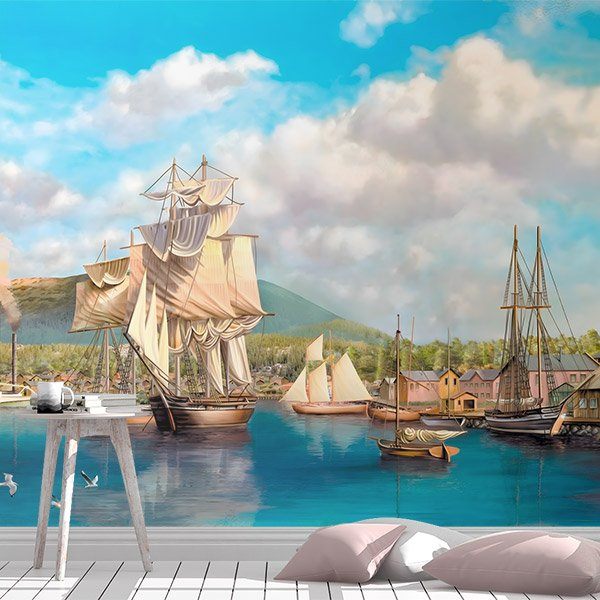 Wall Murals: Ships sailing