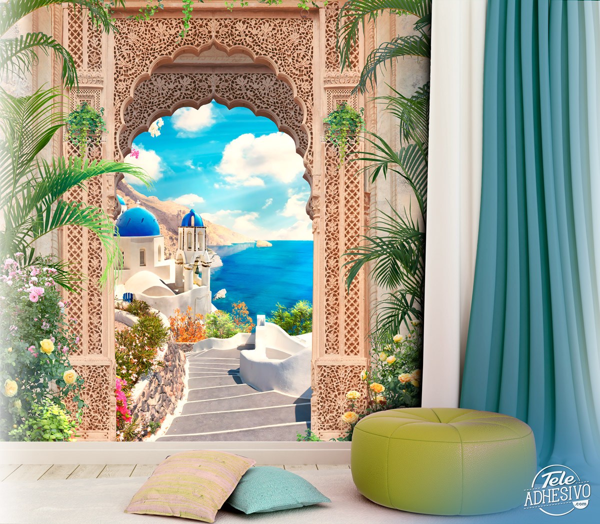 Wall Murals: Gateway to Santorini