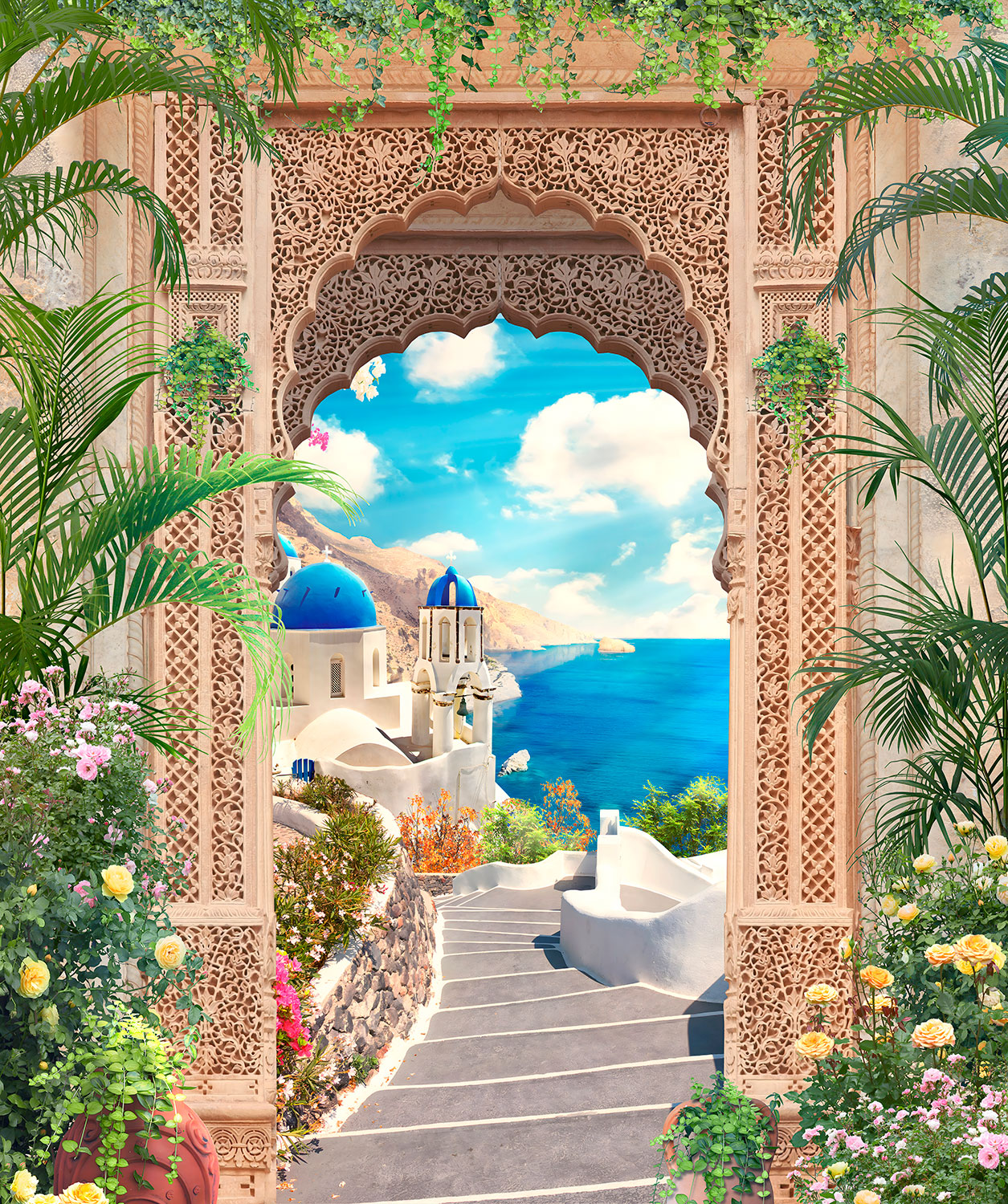 Wall Murals: Gateway to Santorini