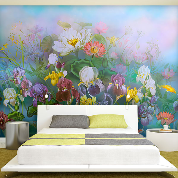 Wall Murals: Painted flowers