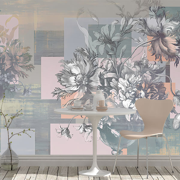 Wall Murals: Vases and geometric shapes