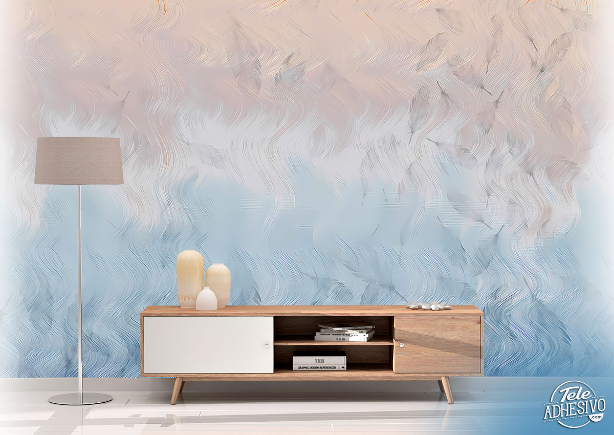 Wall Murals: Pastel brushstrokes