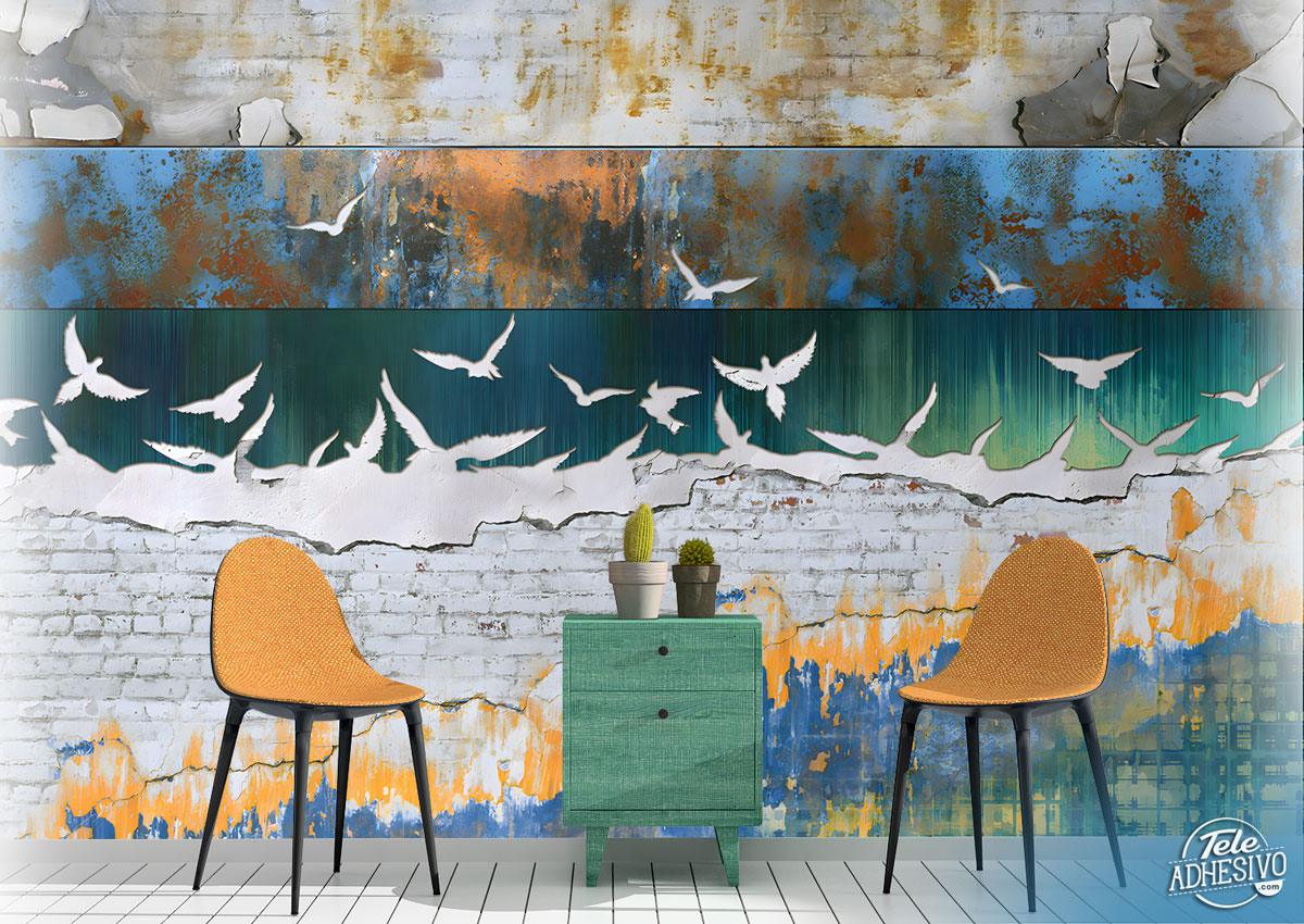 Wall Murals: Various wall textures