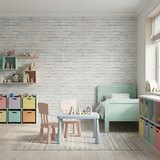 Wall Murals: Worn white brick texture 13