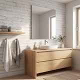 Wall Murals: Worn white brick texture 15