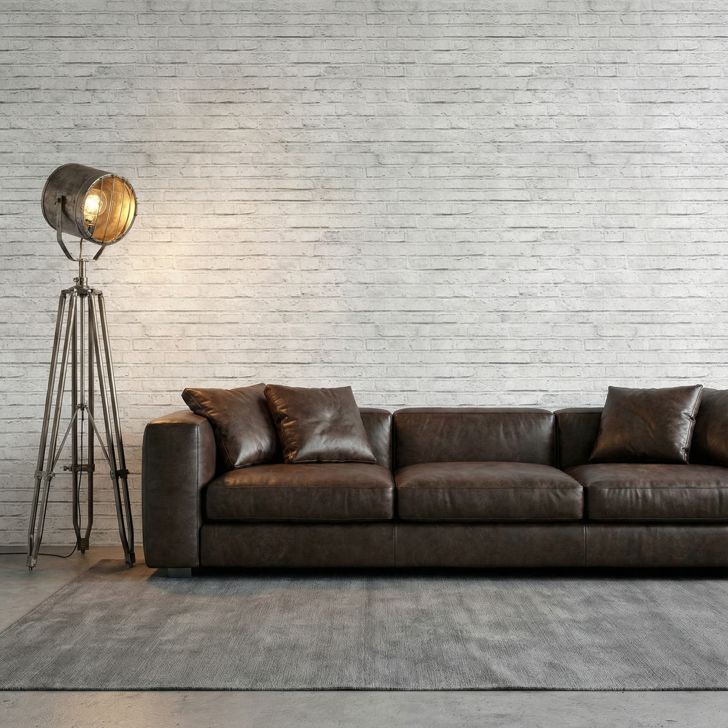 Wall Murals: Worn white brick texture