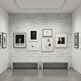 Wall Murals: Worn white brick texture 5