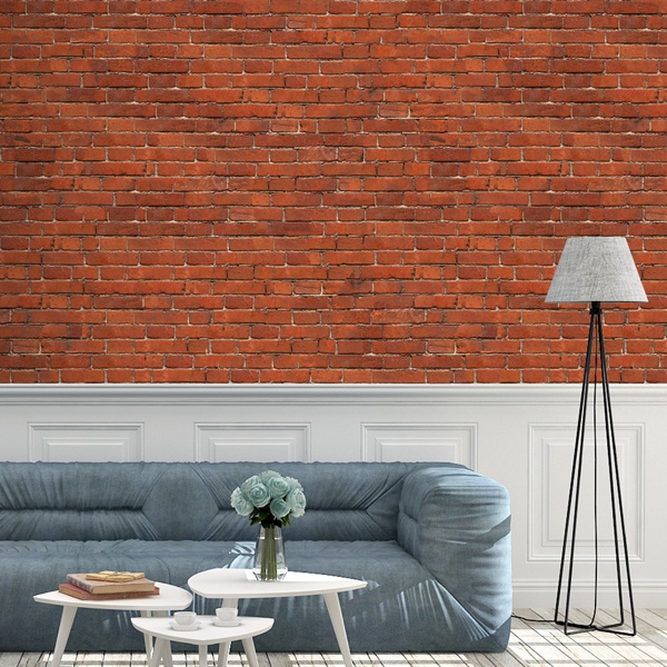 Wall Murals: Rustic red brick texture