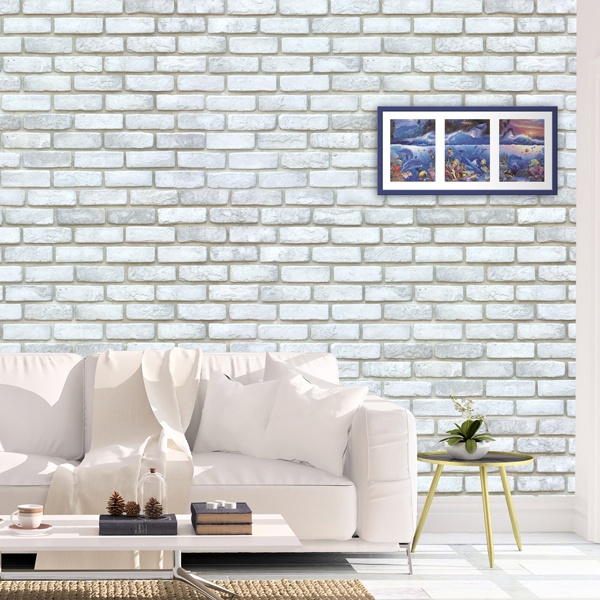 Wall Murals: White brick texture 0