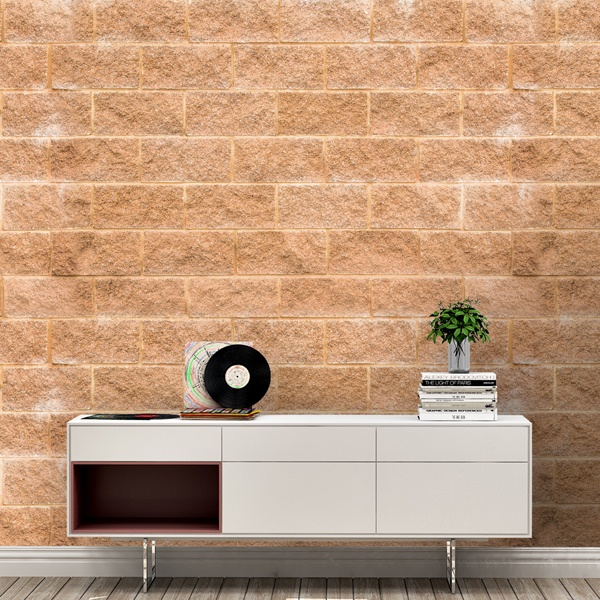 Wall Murals: Block texture of reddish granite